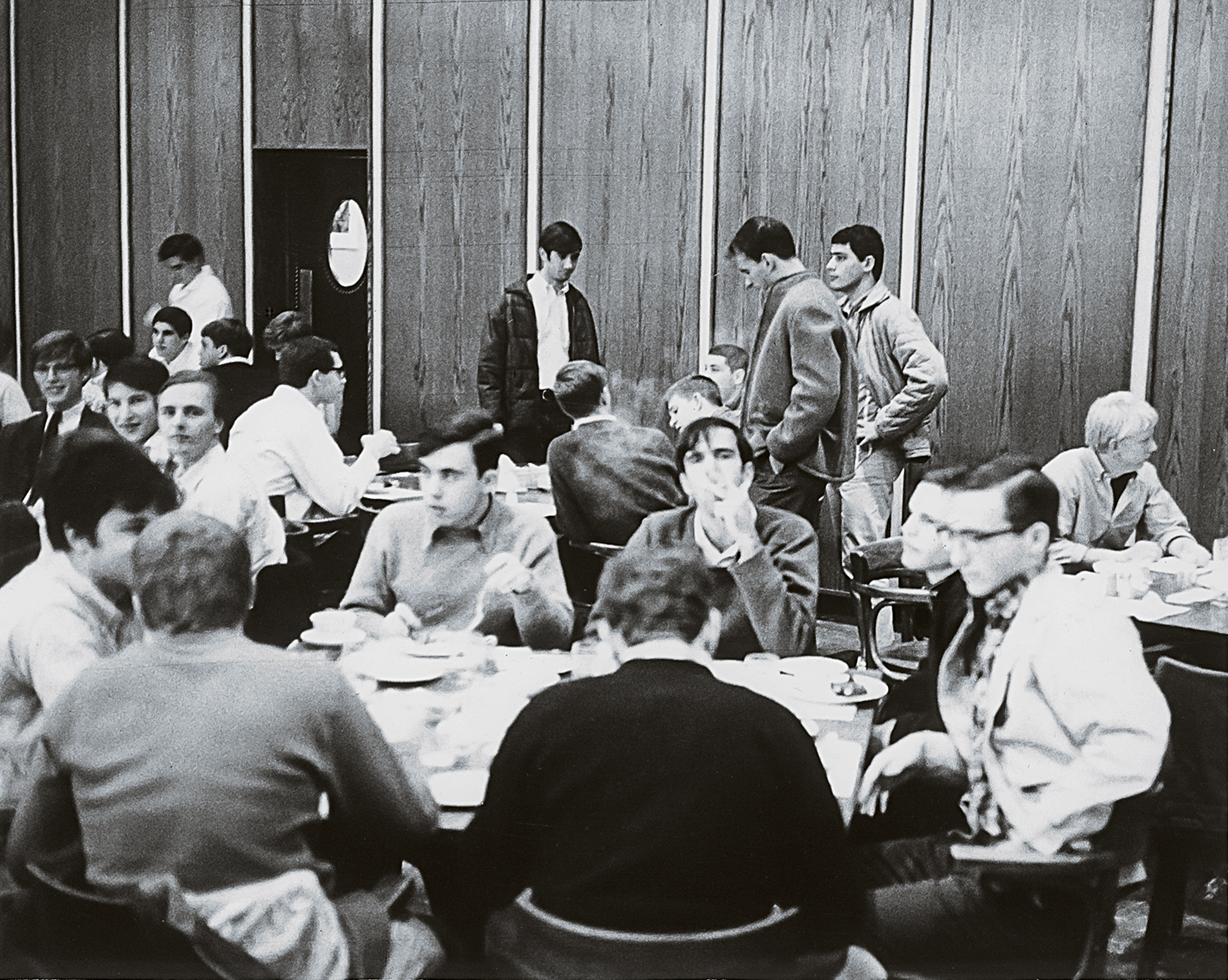 Students at dinner in the 1960s